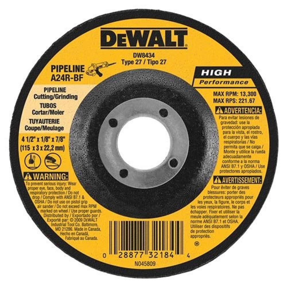 image:imageDEWALT DW8755 6Inch by 332Inch Metal Cutting and Notching Wheel 5811 ArborOne Size