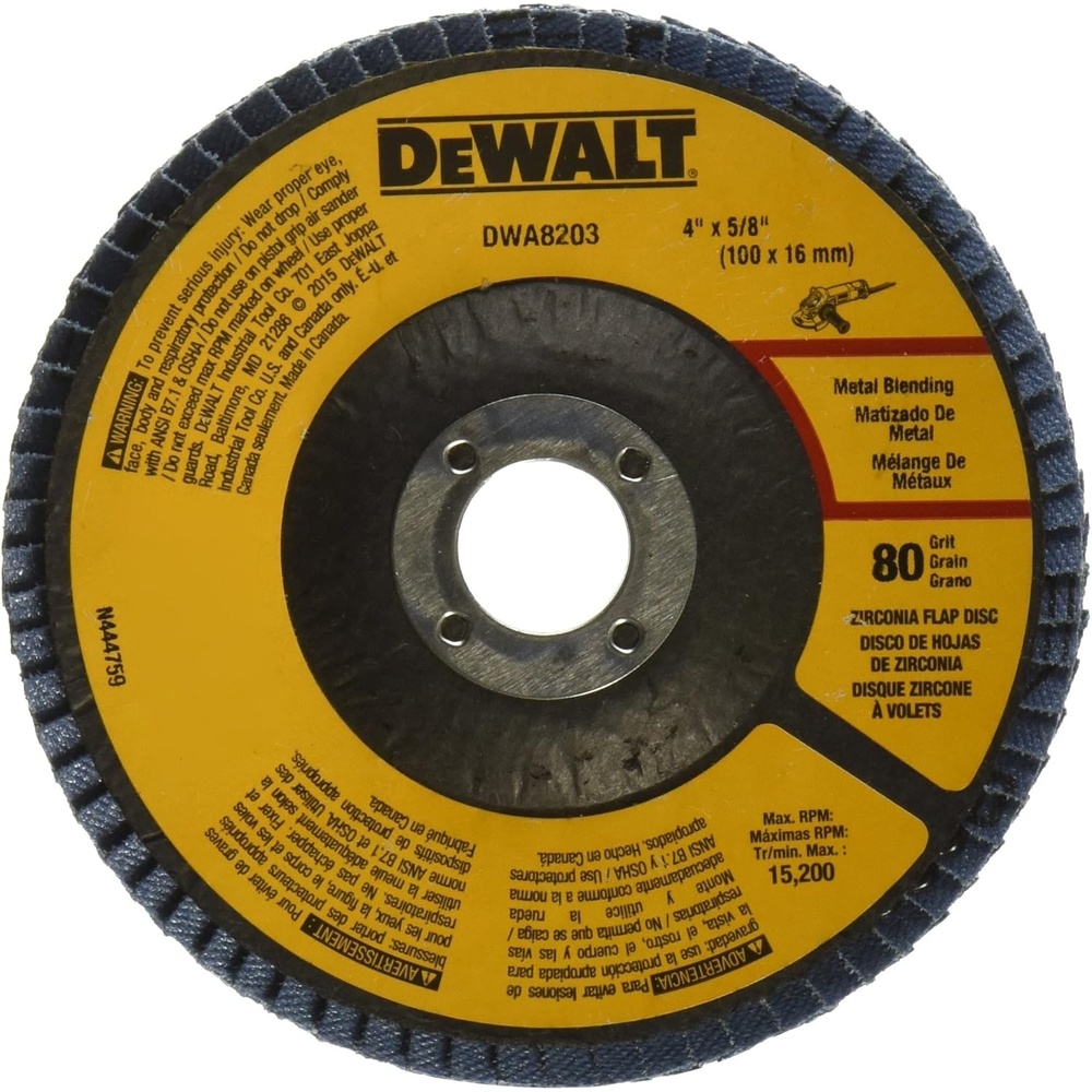 image:imageDEWALT DWA8203 80 Grit Zirconia T29 Flap Disc 4Inch X 58Inch1 Count Pack of 1