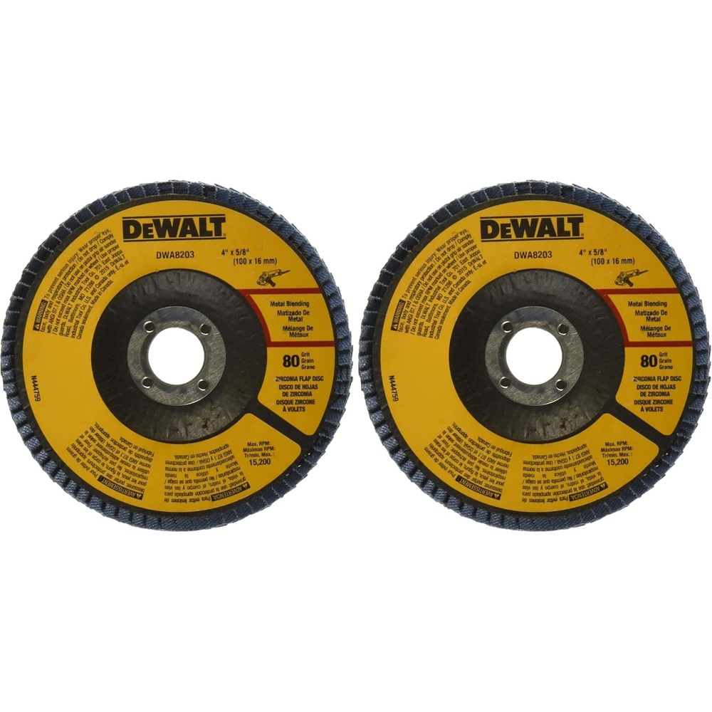 image:imageDEWALT DWA8203 80 Grit Zirconia T29 Flap Disc 4Inch X 58Inch1 Count Pack of 2