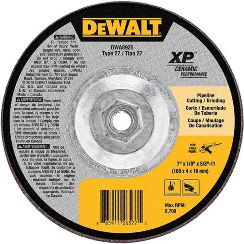 image:imageDEWALT DWA8925 Extended Performance Pipeline Grinding 7Inch x 18Inch x 58Inch 11 Ceramic Abrasive
