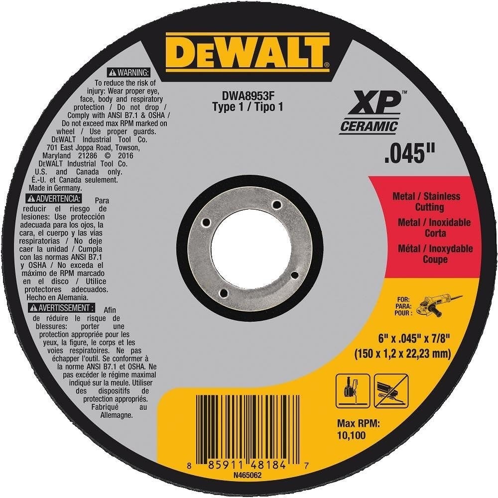 image:imageDEWALT DWA8953F T1 XP CER Fast CutOff Wheel 6 x 0045 x 786 x 0045 x 78