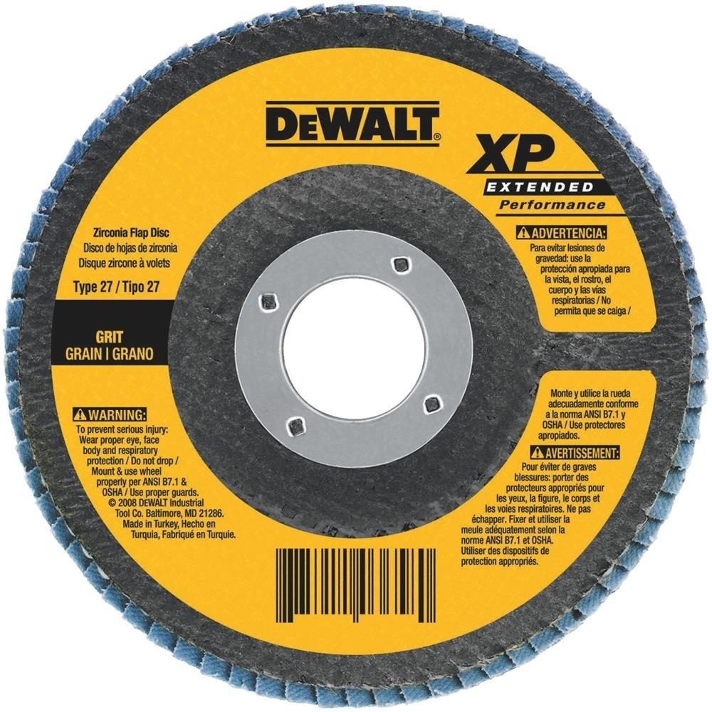 image:imageDEWALT Flap Disc Zirconia 412Inch x 78Inch 80Grit DW830958Inch11 Hub 1 Count