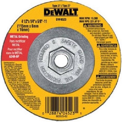 image:imageDEWALT Grinding Wheel General Purpose for Metal 412Inch x 14Inch x 58Inch DW45231 Count Pack of 40
