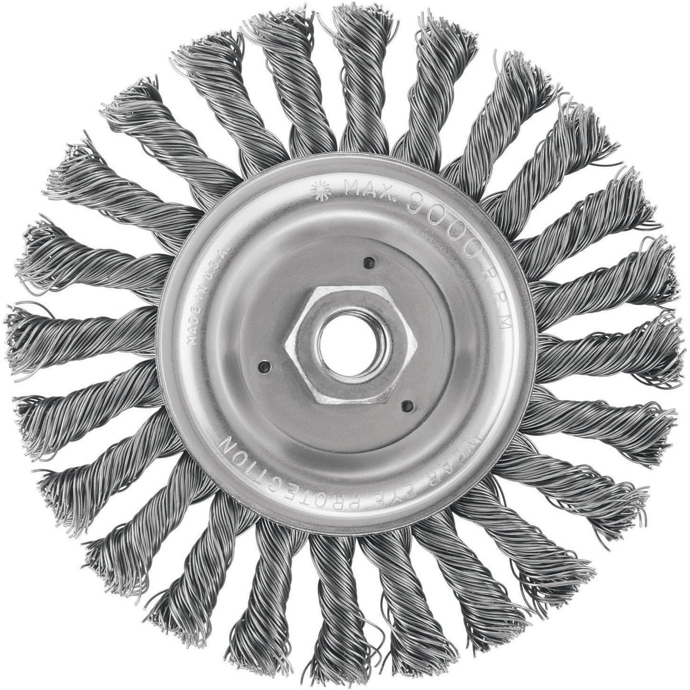 image:imageDEWALT Wire Wheel 6Inch Full Cable Twist Carbon Steel 58Inch11 Arbor 025Inch DW4937