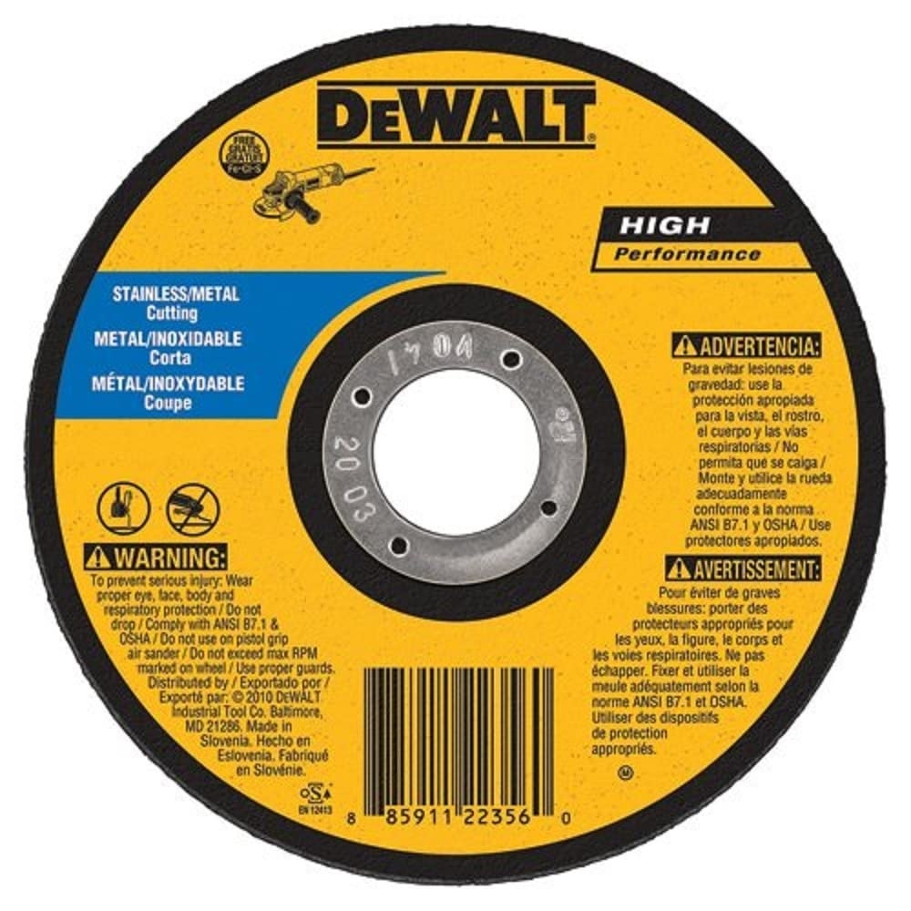 image:imageDeWalt DW8725S Cfree Thin Cutoff Wheel 6Inch x 045Inchx 78Inch1 Count Pack of 1