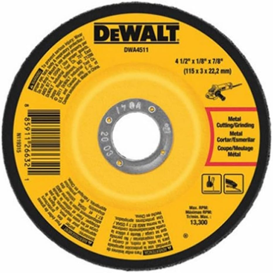 image:imageDeWalt DWA4511 Metal Grinding Wheel 412Inch x 18Inch x 78Inch