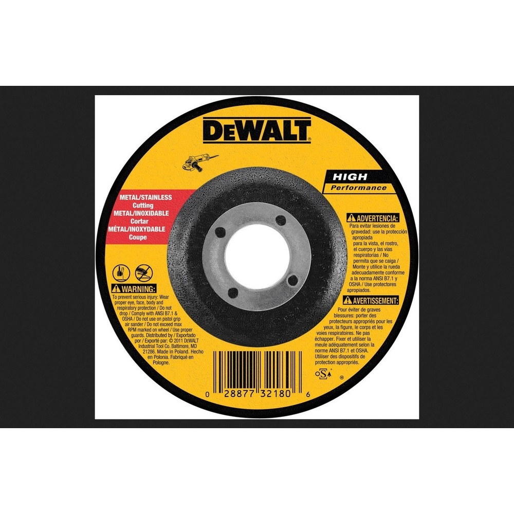 image:imageDeWalt DWA4530 T27 Metal CutOff Wheel 4Inch x 045Inch x 58Inch1 Count Pack of 1