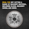 DEWALT Diamond Blade for Masonry, Dry Cutting, Continuous Rim, 7/8-Inch Arbor, 4-1/2-Inch (DW4725)(1 Count (Pack of 1))