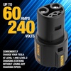 DEWALT SAE J1772 to Tesla EV Charging Adapter, Compatible with All Tesla Electric Vehicles, High Power Connector 60A/250V, Easy to Connect, No Tools Required