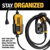 DEWALT Wall Mount Bracket for Electric Vehicle (EV) Charger, for Charging Handle and Control Box, Integrated Cable Organizer, Compatible 16 and 32 Amp Portable EV Chargers(Mount)