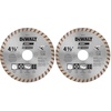 DEWALT Diamond Blade for Masonry, Dry Cutting, Continuous Rim, 7/8-Inch Arbor, 4-1/2-Inch (DW4725)(1 Count (Pack of 2))