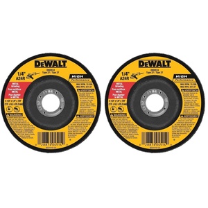 DEWALT DW4514 1/4″ Thick Grinding Wheel with 4-1/2″ Diameter and 7/8″ Arbor(1 Count (Pack of 2))