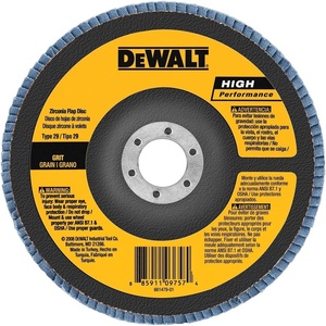 DEWALT DW8382 6-Inch X 7/8-Inch 80G Type 29 Hp Flap Disc(80G 7/8-Inch Hub)