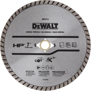 DEWALT Diamond Blade for Block and Brick, Dry/Wet Cutting, Continuous Rim, 7-Inch (DW4712)(One Size (Pack of 10))