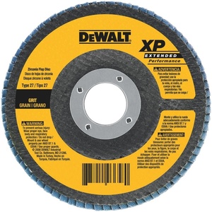 DEWALT Flap Disc, Zirconia, 4-1/2-Inch x 7/8-Inch, 80-Grit (DW8309)(5/8-Inch-11 Hub 1 Count)