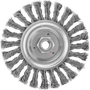 DEWALT Wire Wheel, 6-Inch, Full Cable Twist, Carbon Steel, 5/8-Inch-11 Arbor, .025-Inch (DW4937)