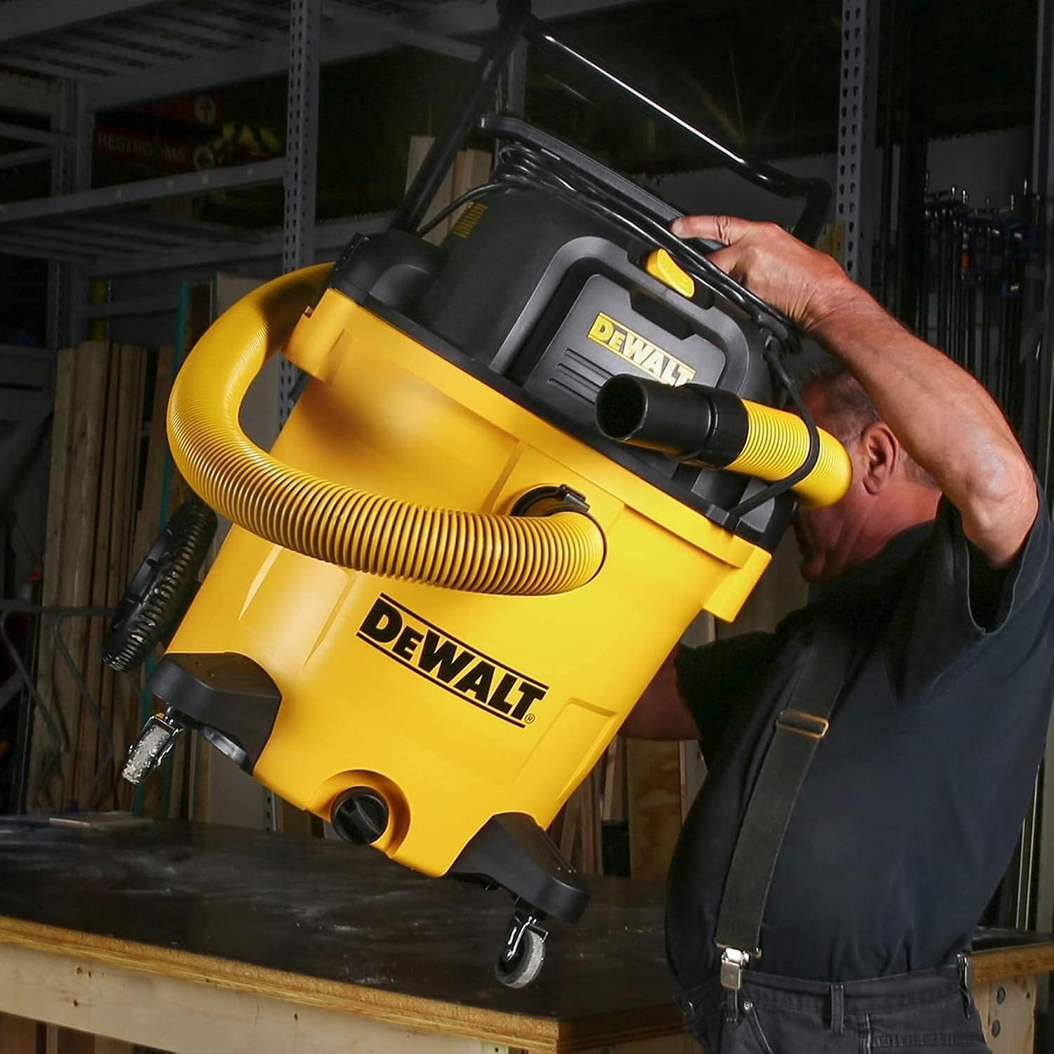 image:imageDEWALT 16 Gal 65 HP 116CFM Wet Dry Vacuum with Blower and Muffler DXV16PA WetDryBlower 3in1 Large Poly Shop Vacuum with Storage Bag and Muffler Accessories Ideal for GarageWorkshopJobsiteYellow