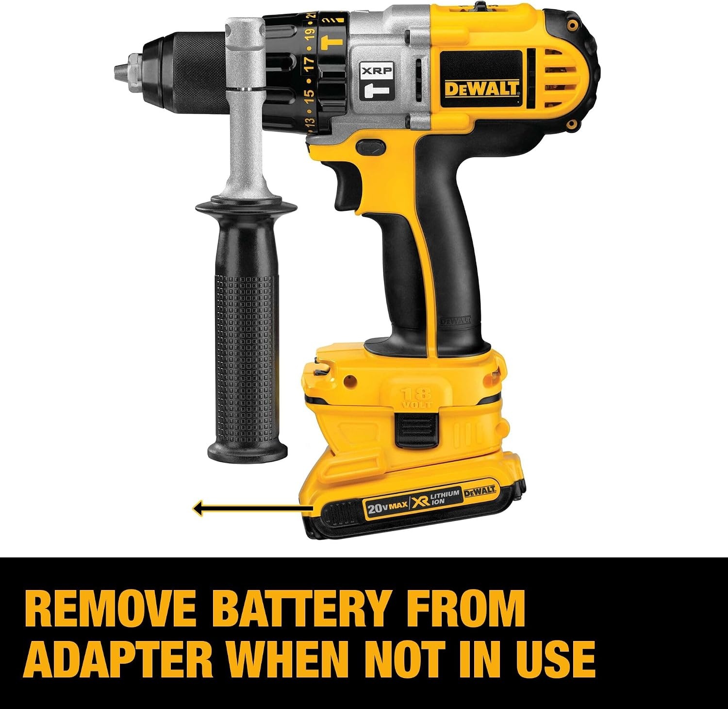 image:imageDEWALT 20V MAX Battery Adapter Kit 18V to 20V 2 Batteries and Charger Included DCA2203CBattery Adapter Kit