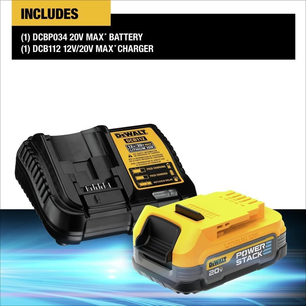image:imageDEWALT 20V MAX Starter Kit with POWERSTACK Compact Battery and Charger DCBP034C