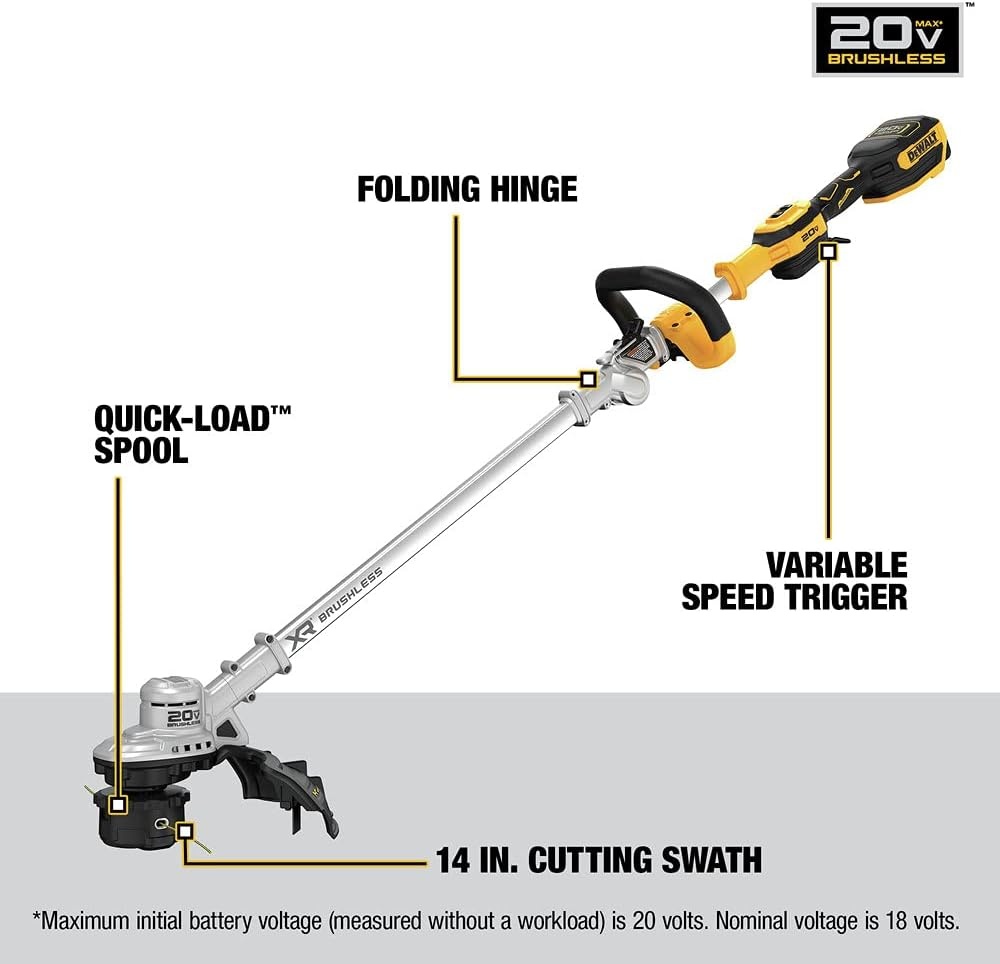 image:imageDEWALT 20V MAX String Trimmer Kit 5Ah DCST922P1