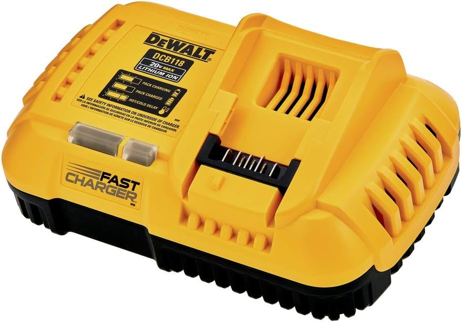 image:imageDEWALT 20V MAXFLEXVOLT LithiumIon Fan Cooled Rapid Battery Charger DCB118Classic