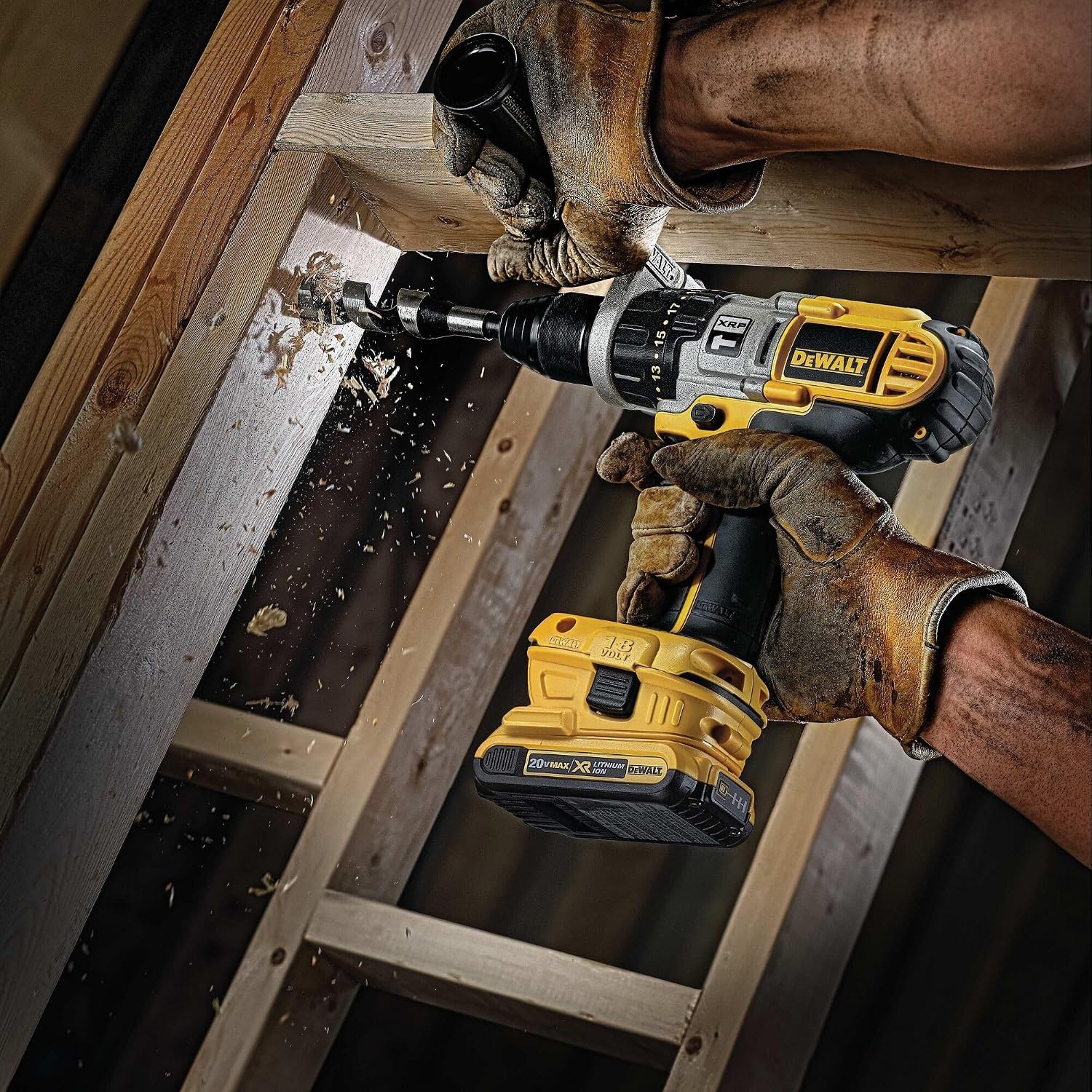image:imageDEWALT Battery Adapter 18V to 20V For Drills Sanders and More Charger Not Included DCA1820Adapter wo 20V batteries