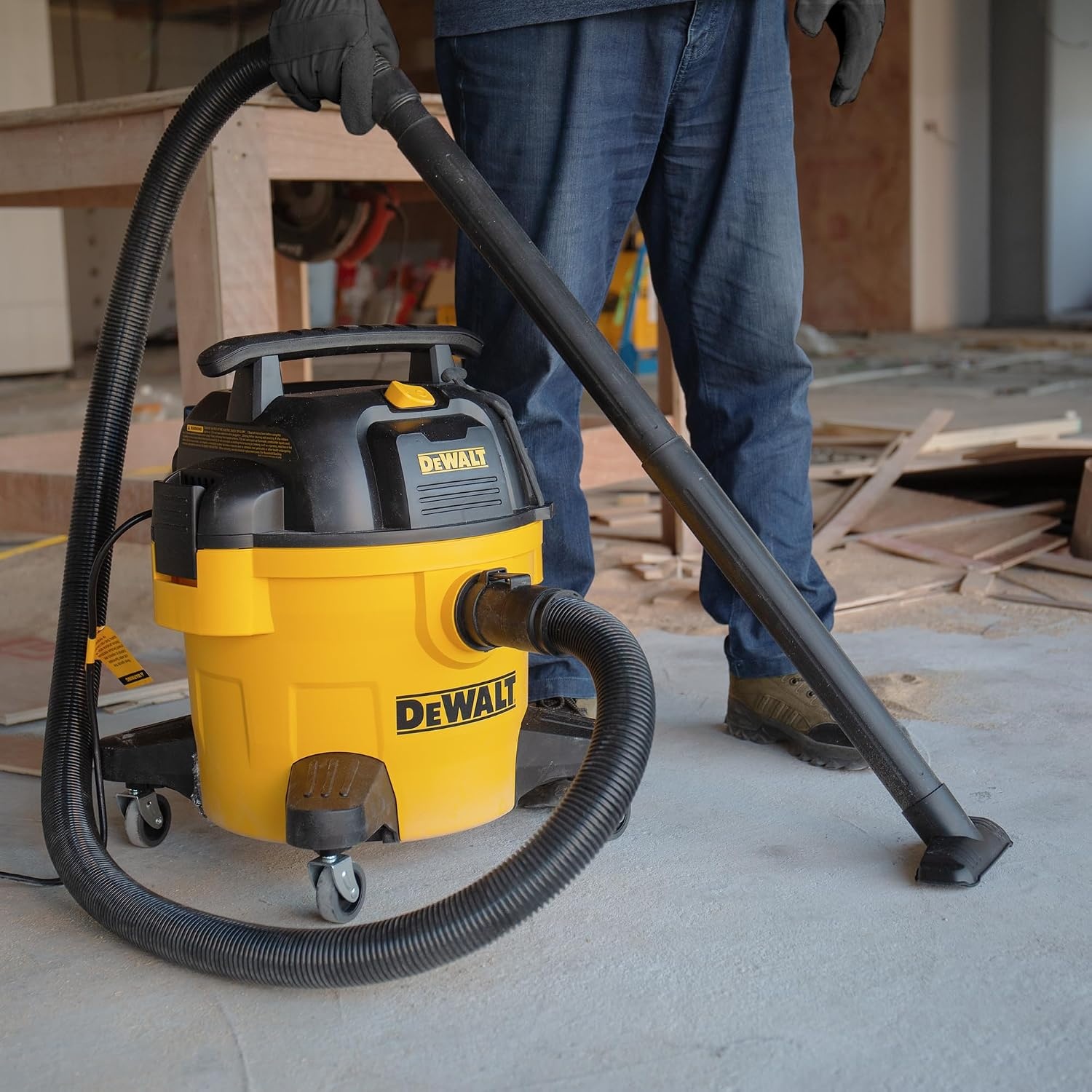 image:imageDEWALT Shop Vacuum 6 Gal 4 HP Poly WetDry Vacuum with Blower DXV06P WetDryBlower 3in1 with Portable Shop Vacuum Rubberized Casters for Easy Moving Ideal for GarageWorkshopJobsite