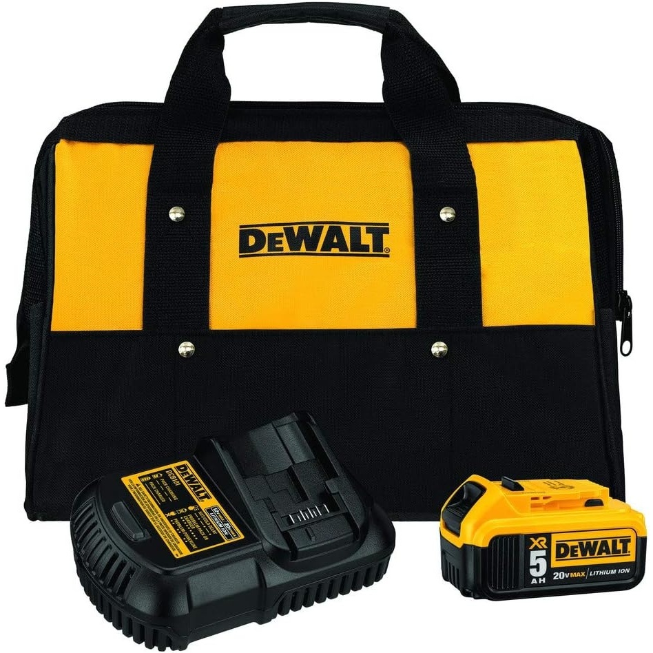 image:imageDEWALT 20V MAX 5 Ah Lithium Ion Battery and Charger Kit with Bag DCB205CKStarter kit w 1 battery