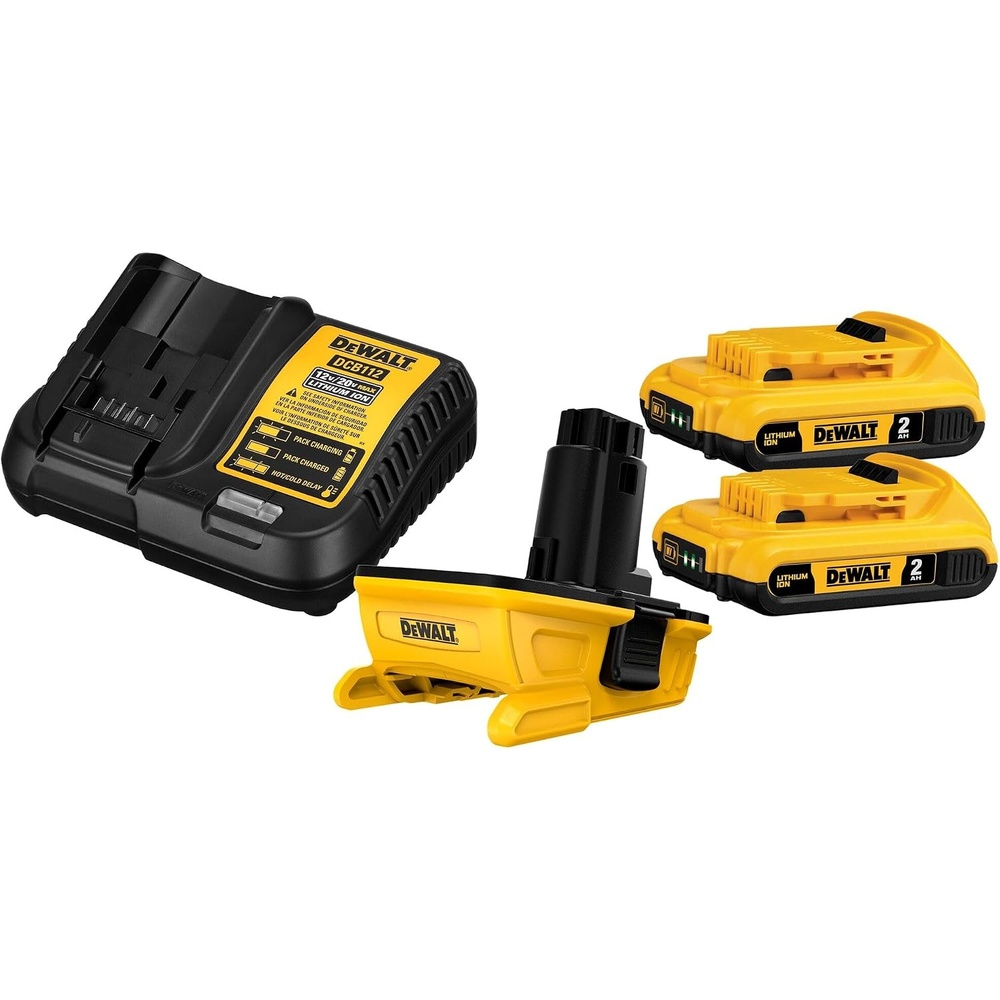 image:imageDEWALT 20V MAX Battery Adapter Kit 18V to 20V 2 Batteries and Charger Included DCA2203CBattery Adapter Kit