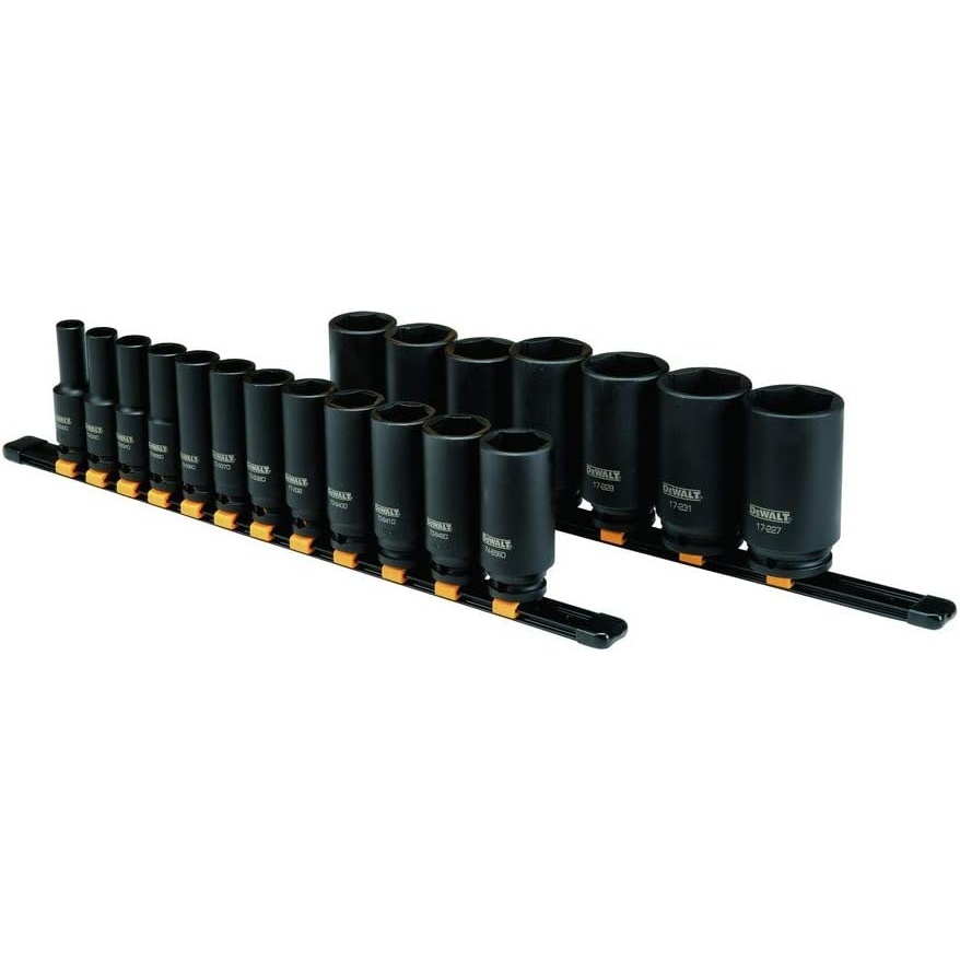 image:imageDEWALT Deep Impact Socket Set 12 in Drive SAE 6 PT 19 Piece DWMT19239SAE