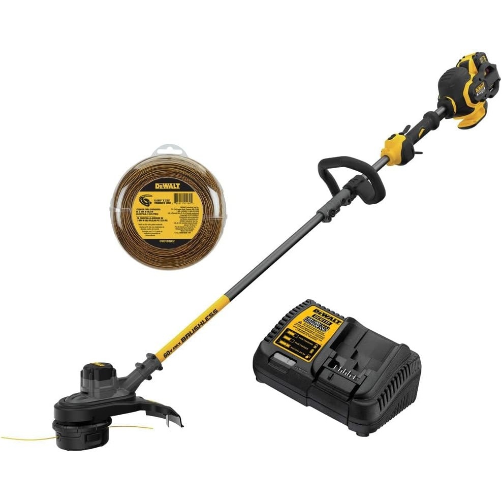image:imageDEWALT FLEXVOLT 60V MAX String Trimmer Brushless Two Speed 15Inch 3Ah Battery DCST970X1w Extra Trimmer Line