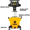 DEWALT 10 Gallon Poly Wet Dry Vacuum, 5.5 HP Shop Vacuum 120V 90 CFM for Jobsite, Work Shop, Comerical Area, Garage/Warehouse etc, 10 Ft Cord Model DXV10P