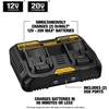 DEWALT 12/20V MAX Battery Charger, Corded, Dual Charging Station, 2-USB Ports Included (DCB102)