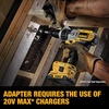 DEWALT 20V MAX Battery Adapter Kit, 18V to 20V, 2 Batteries and Charger Included (DCA2203C)(Battery Adapter Kit)