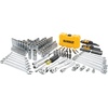 DEWALT Mechanic Tool Set with Case, Socket Set Metric and Standard Full, 1/4″ & 3/8″ Drive, Hex Keys and Specialty Tools, 168-Piece (DWMT73803)