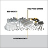 DEWALT Mechanics Tool Set, 1/4 and 3/8 Inch Drive, SAE, 172-Piece (DWMT81533)(205 pc)
