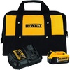 DEWALT 20V MAX 5 Ah Lithium Ion Battery and Charger Kit with Bag (DCB205CK)(Starter kit w/ 1 battery)