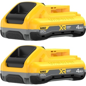 DEWALT 20V MAX* XR Battery, 4.0-Ah, 2-Pack (DCB204-2), Black(20V MAX XR POWERPACK)