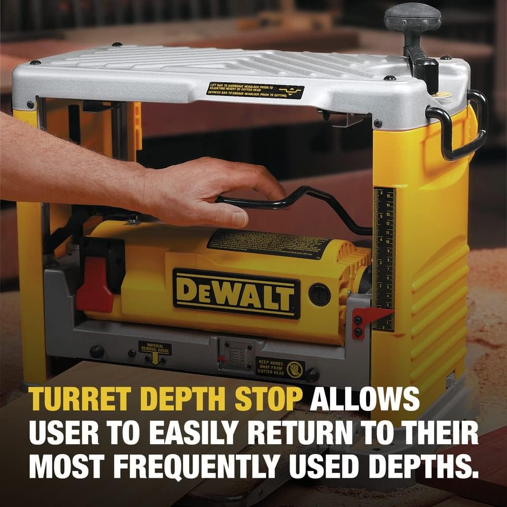image:imageDEWALT Benchtop Planer 15Amp 1212Inch 3Knife Cutter 20000 RPM Corded DW734