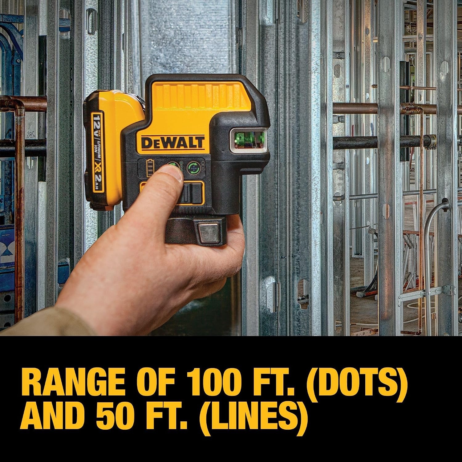 image:imageDEWALT 12V MAX Laser Level 2 Spot and Cross Line Laser Red DW0822LR