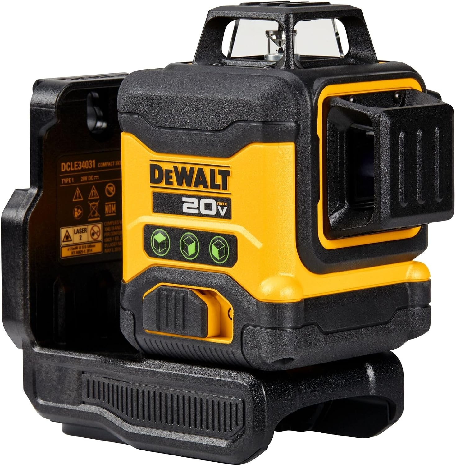 image:imageDEWALT 20V MAX Laser Level Cross Line Laser 3X360 Green Bare Tool Only DCLE34031BLaser Level Bare Tool Only