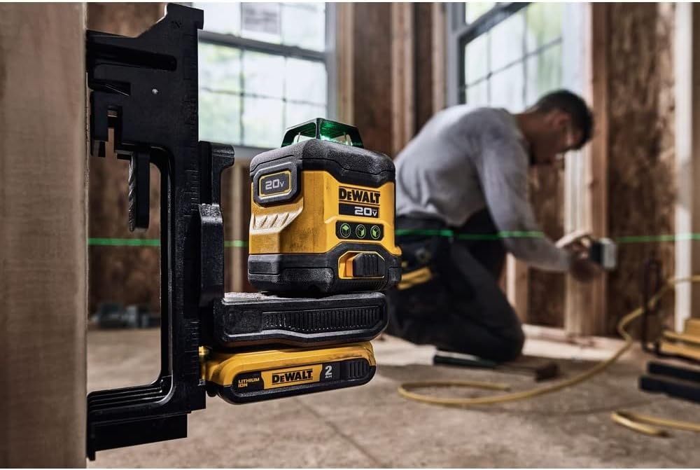 image:imageDEWALT 20V MAX Laser Level Cross Line Laser 3X360 Green Bare Tool Only DCLE34031BLaser Level Kit