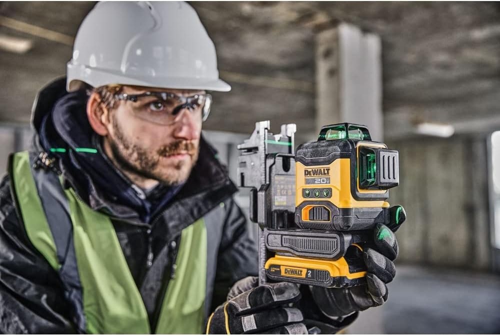 image:imageDEWALT 20V MAX Laser Level Cross Line Laser 3X360 Green Bare Tool Only DCLE34031BLaser Level Kit