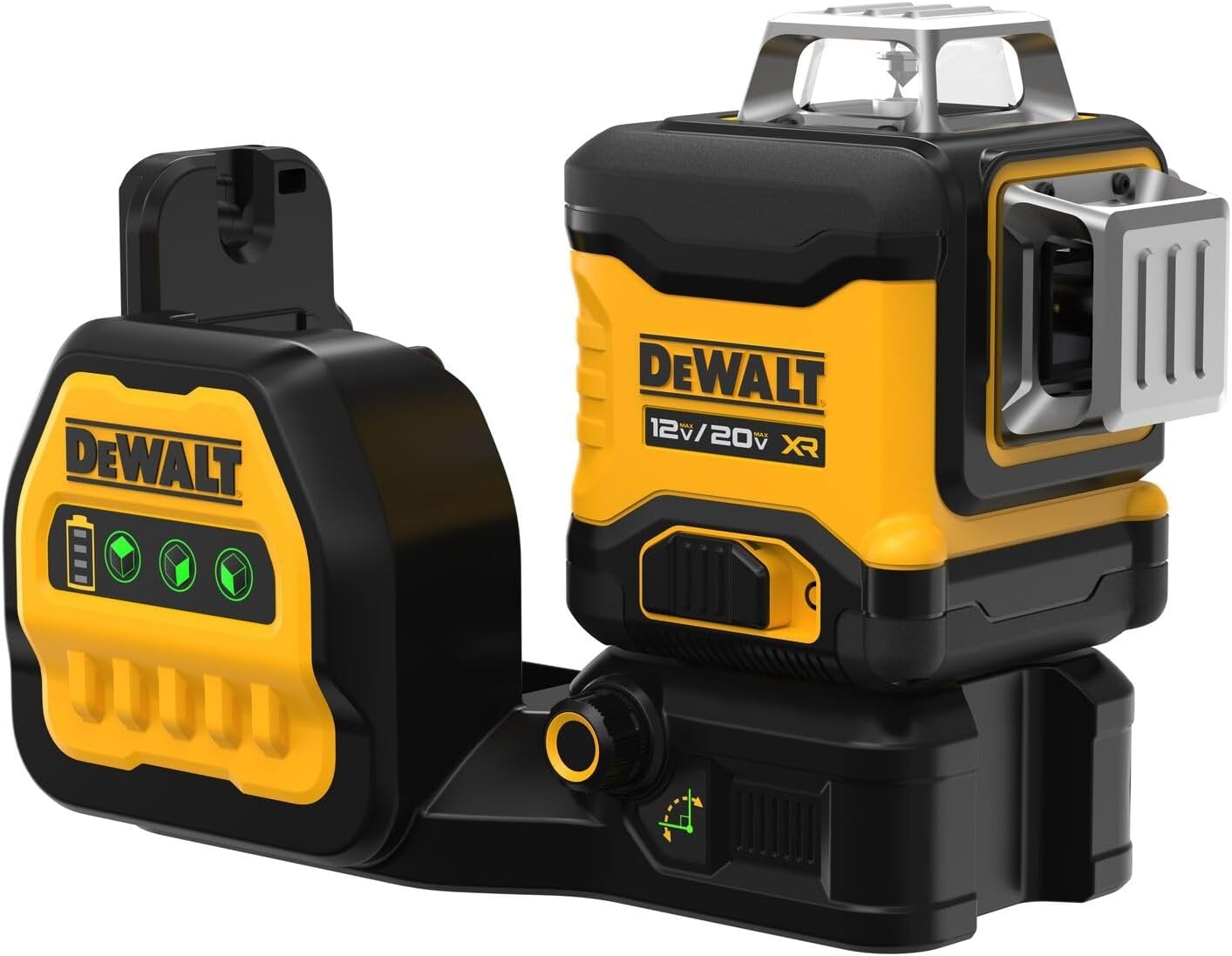 image:imageDEWALT 20V12V MAX Laser Level Kit 3 x 360 Green DCLE34030G Color YellowLaser Level tool only