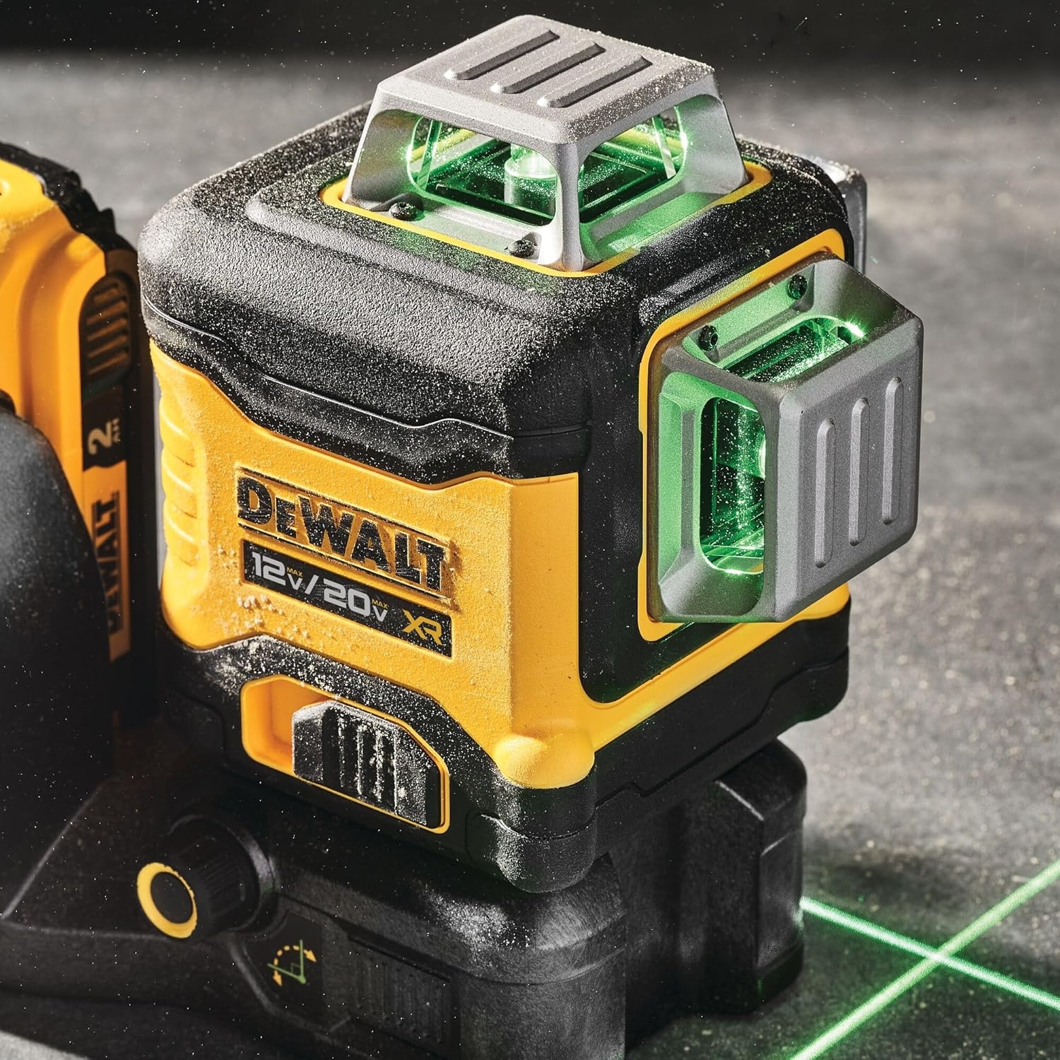 image:imageDEWALT 20V12V MAX Laser Level Kit 3 x 360 Green DCLE34030G Color YellowLaser Level tool only