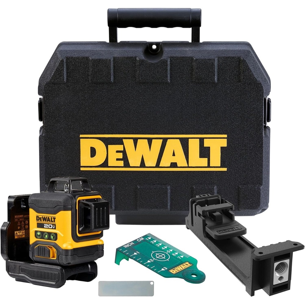 image:imageDEWALT 20V MAX Laser Level Cross Line Laser 3X360 Green Bare Tool Only DCLE34031BLaser Level Bare Tool Only
