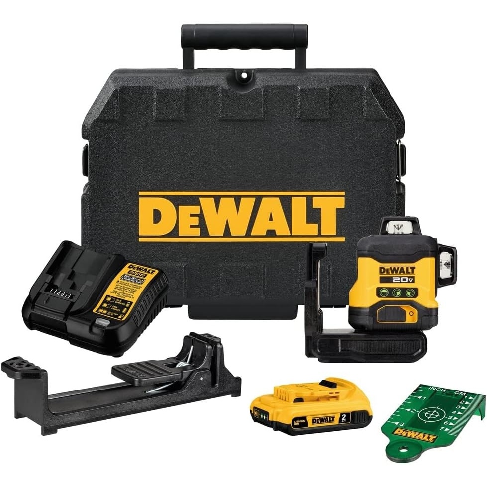 image:imageDEWALT 20V MAX Laser Level Cross Line Laser 3X360 Green Bare Tool Only DCLE34031BLaser Level Kit