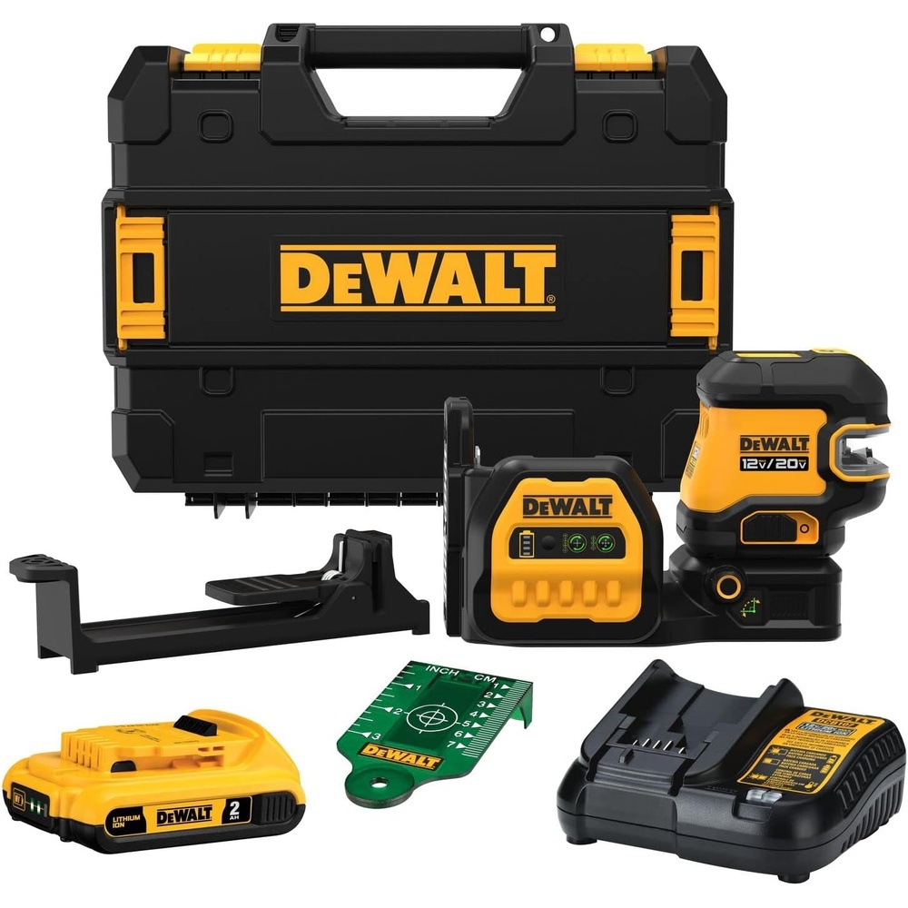 image:imageDEWALT 20V12V MAX Laser Level Kit 3 x 360 Green DCLE34030G Color YellowLaser Kit
