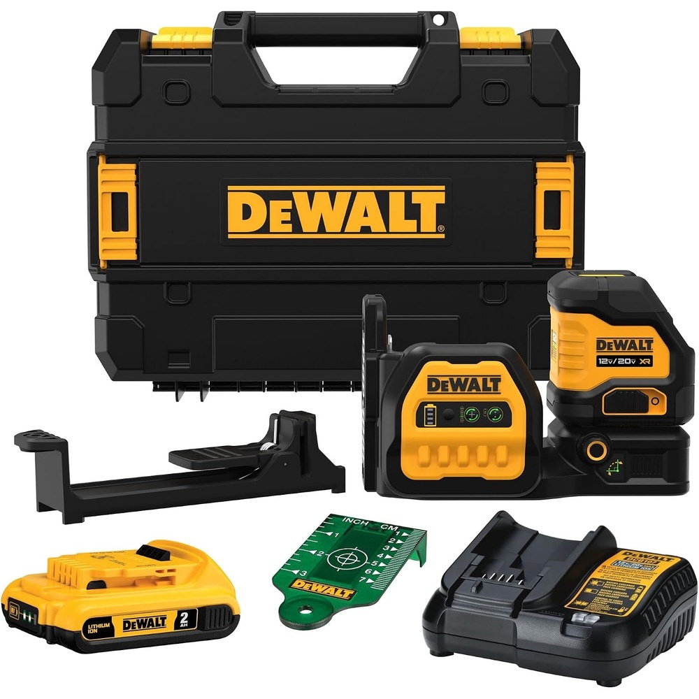 image:imageDEWALT 20V12V MAX Laser Level Kit Cross Line Laser Green DCLE34020G