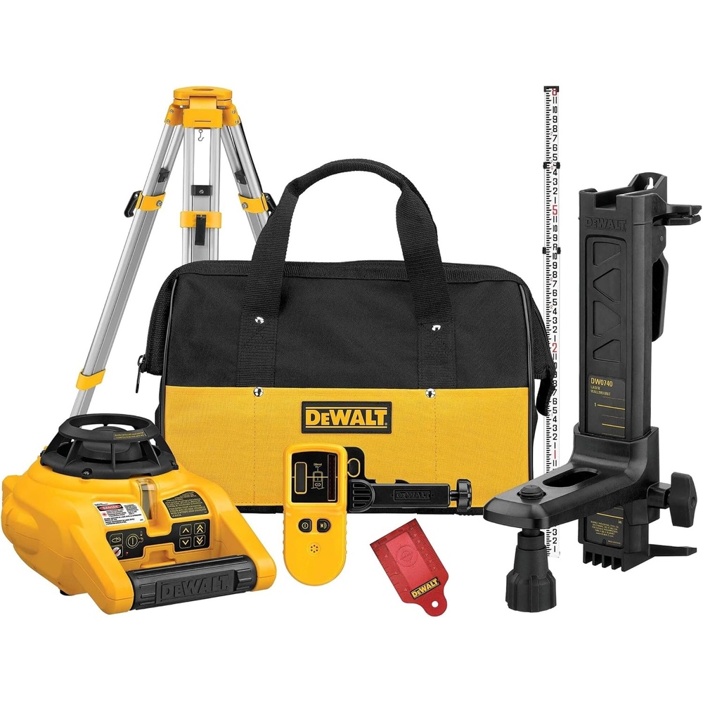 image:imageDEWALT Rotary Laser Level Kit IndoorOutdoor Survey Laser Transit DW074KD